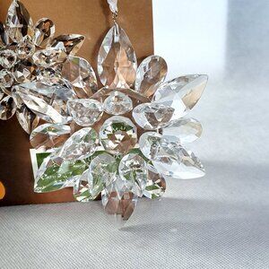 Smith & Hawken Crystal Lotus Flower Christmas Ornament